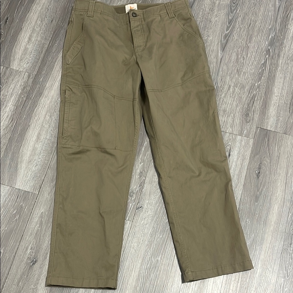 Field & Stream Green Cargo Pants Durable Cotton